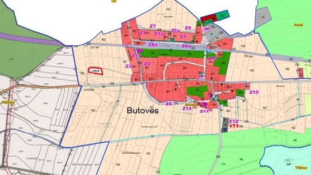 Prodej pole 2 737 m², Butoves