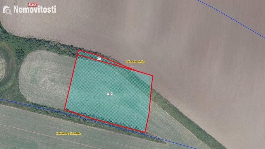 Prodej pole 4 658 m², Budyně nad Ohří - Vrbka