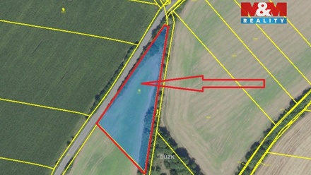 Prodej pole 2 538 m², Přistoupim