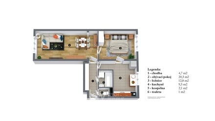 Prodej bytu 2+1 50 m², Praha