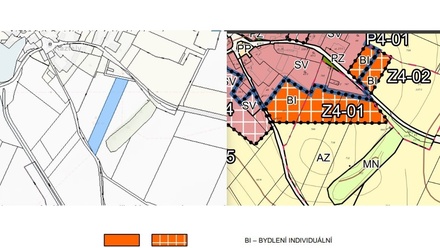 Prodej podílu 1/6 stavebního pozemku 750 m², Mirovice