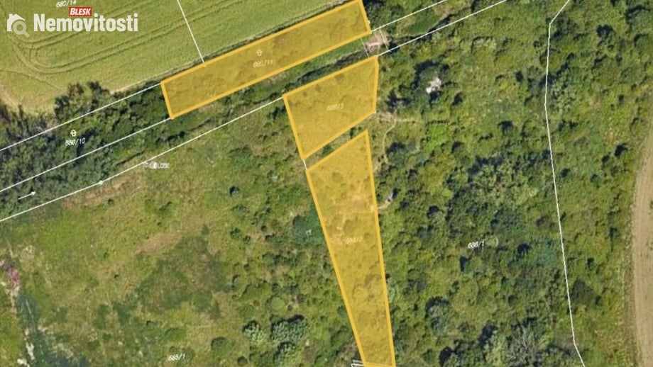 Prodej pole 2 847 m², Otvice