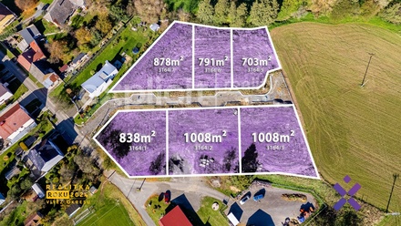 Prodej stavebního pozemku 703 m², Lubná