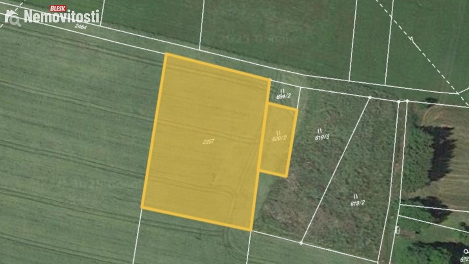 Prodej podílu 1/3 stavebního pozemku 1 082 m², Jílové u Držkova