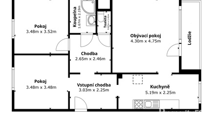 Pronájem bytu 3+1 78 m², Ústí nad Labem - Krásné Březno