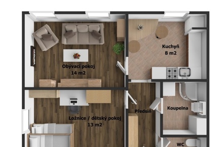 Prodej bytu 2+1 46 m², Hrušovany u Brna