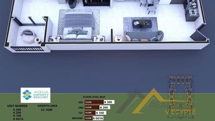 Prodej bytu 2+kk 54 m², Hurgáda