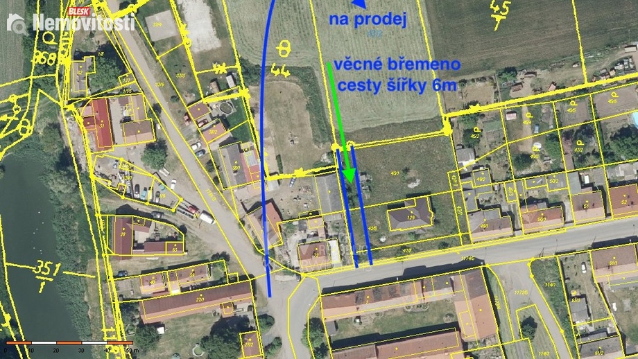 Prodej stavebního pozemku 3 500 m², Postoloprty - Skupice