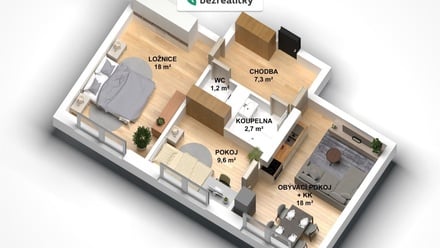 Prodej bytu 3+kk 60 m², Praha 12