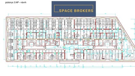 Pronájem kanceláře 330 m², Praha 7