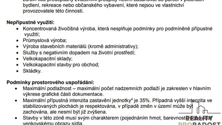 Prodej stavebního pozemku 801 m², Uhřice