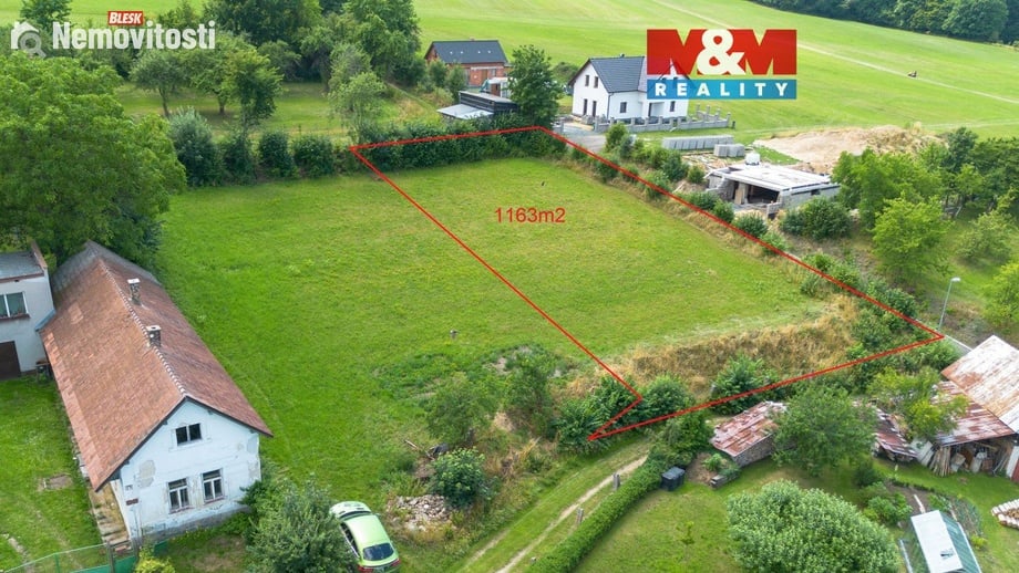 Prodej stavebního pozemku 1 163 m², Kamenná Lhota