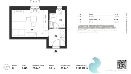 Prodej bytu 1+kk 25 m², České Budějovice