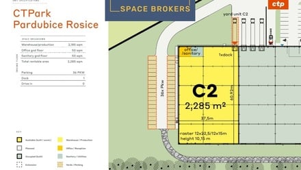 Pronájem skladu 2 285 m², Pardubice - Rosice