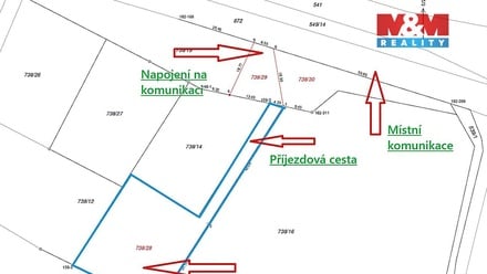 Prodej stavebního pozemku 1 155 m², Drahobudice