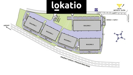 Pronájem skladu 1 055 m², Praha - Zličín