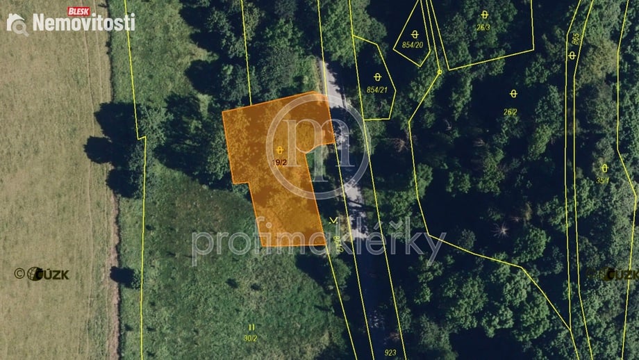 Prodej stavebního pozemku 896 m², Dvorce - Rejchartice