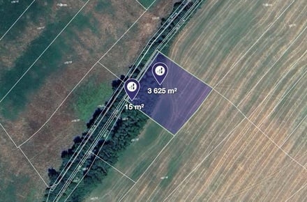 Prodej pole 3 640 m², Hostomice