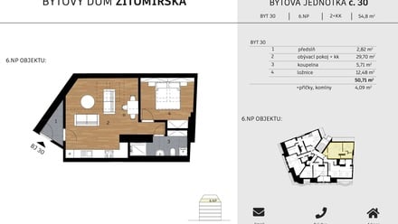 Prodej bytu 2+kk 54 m², Praha - Vršovice