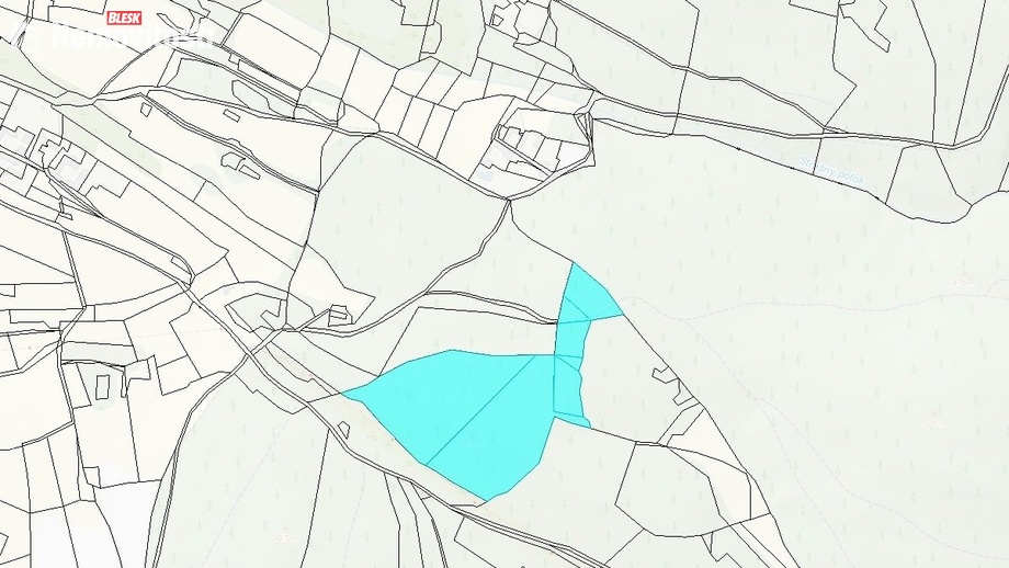 Prodej lesa 40 085 m², Kozárovice - Vystrkov