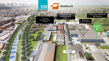 Pronájem skladu 7 700 m², Zlín - Prštné