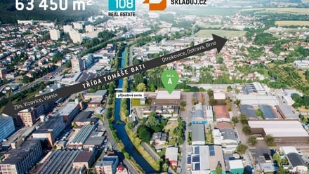 Pronájem skladu 7 700 m², Zlín - Prštné