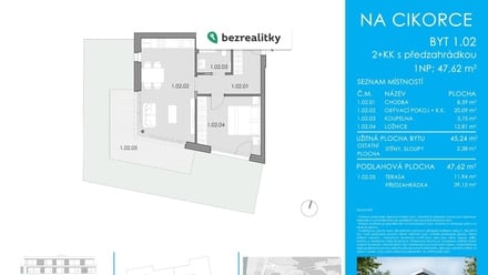 Prodej bytu 2+kk 47 m², Praha - Modřany
