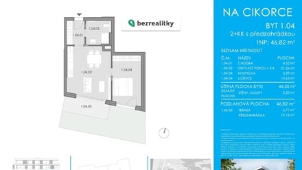 Prodej bytu 2+kk 47 m², Praha - Modřany