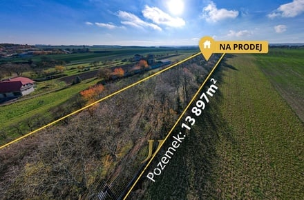 Prodej stavebního pozemku 13 897 m², Budětsko