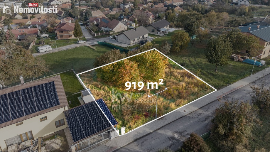 Prodej stavebního pozemku 919 m², Dřetovice