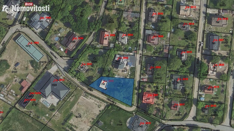 Prodej stavebního pozemku 566 m², Kamenice