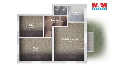 Prodej bytu 3+kk 69 m², Votice