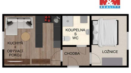 Prodej bytu 1+1 37 m², Ústí nad Orlicí