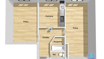 Prodej bytu 2+1 67 m², Měčín