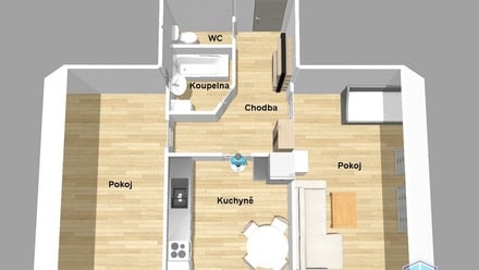 Prodej bytu 2+1 60 m², Měčín