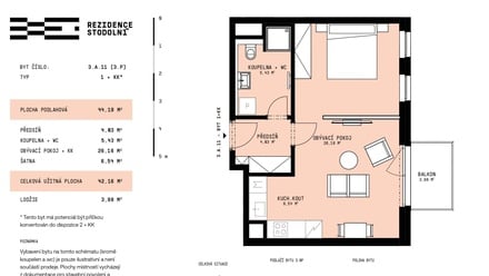 Prodej bytu 1+kk 42 m², Ostrava