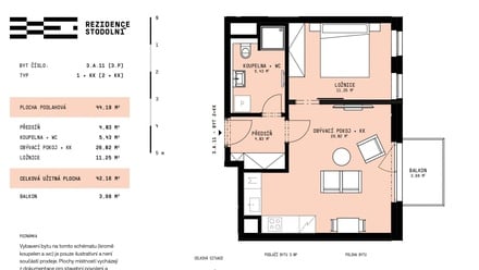 Prodej bytu 1+kk 42 m², Ostrava