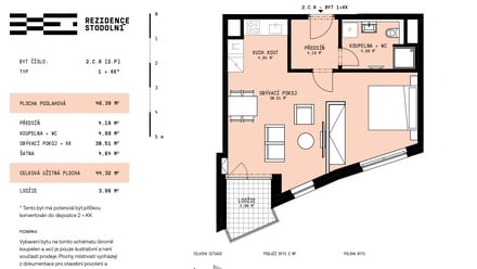 Prodej bytu 1+kk 44 m², Ostrava