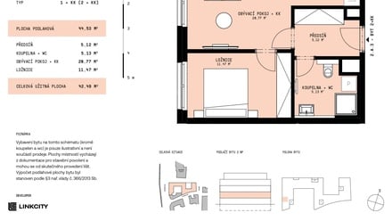 Prodej bytu 1+kk 43 m², Ostrava
