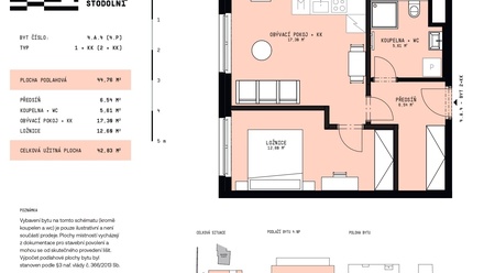 Prodej bytu 1+kk 43 m², Ostrava