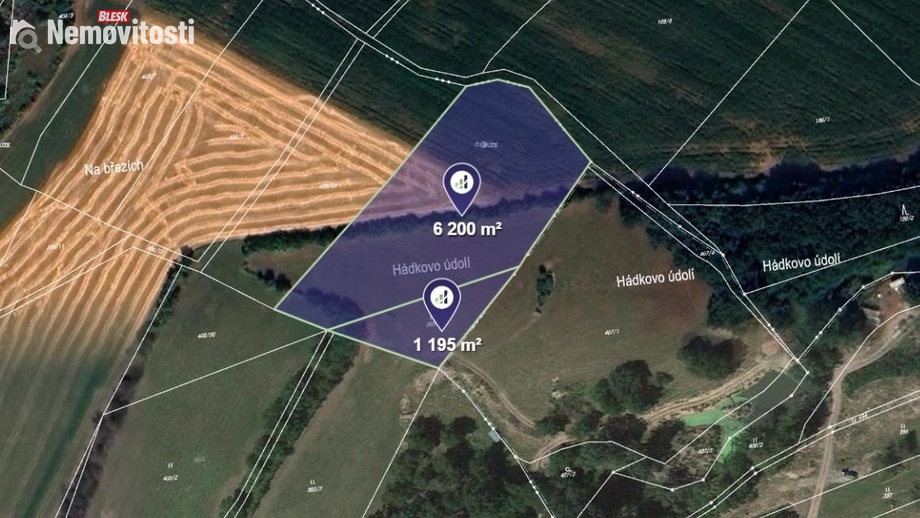 Prodej podílu 1/3 pole 2 465 m², Měrotín