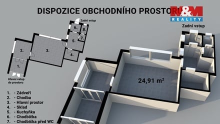 Pronájem obchodního prostoru 55 m², Slušovice