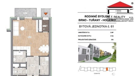 Prodej bytu 3+kk 86 m², Brno - Holásky