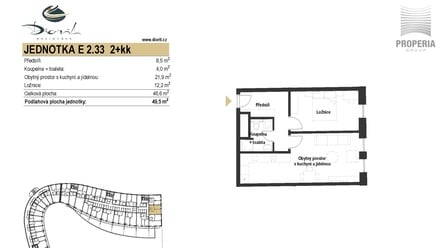 Prodej bytu 2+kk 50 m², Brno - Komín