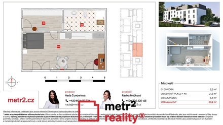 Prodej bytu 1+kk 33 m², Lipník nad Bečvou