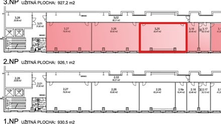 Pronájem kanceláře 83 m², Praha - Třebonice