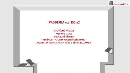 Pronájem obchodního prostoru 150 m², Hodonín