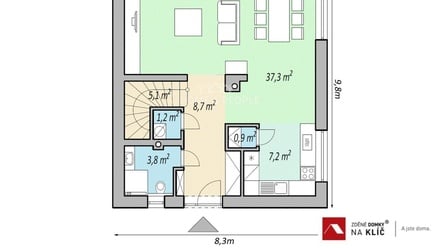 Prodej domu na klíč 121 m², Luhačovice