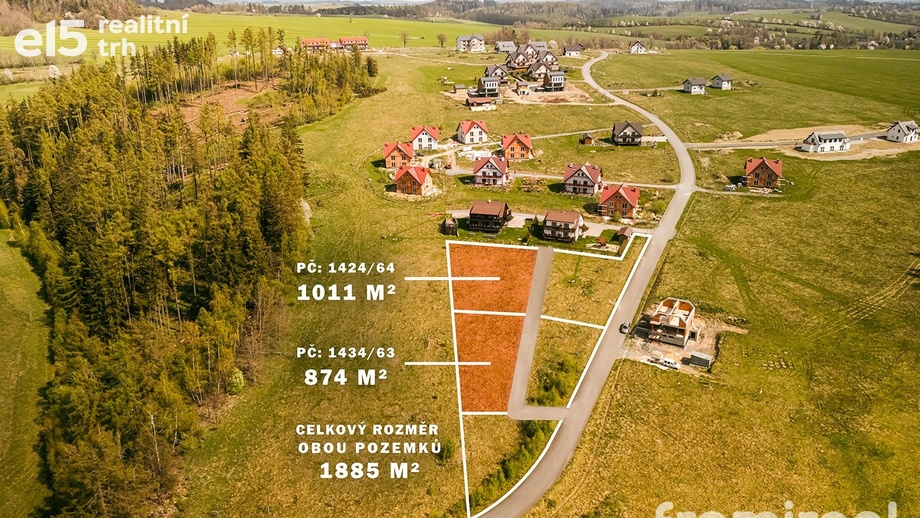 Prodej stavebního pozemku 1 985 m², Václavov u Bruntálu - Horní Václavov