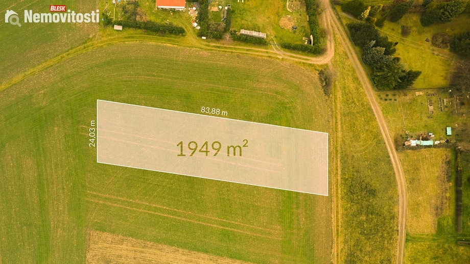 Prodej stavebního pozemku 1 949 m², Pucov
